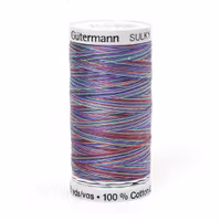 4109  Sulky Gûtermann Cotton 30, 300m,  blå/lilla/grønn flerfarget  bomullstråd