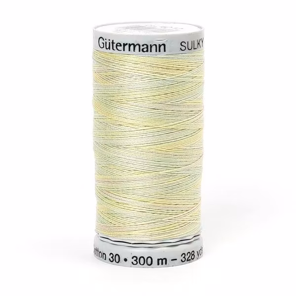 4012   Sulky Gûtermann Cotton 30, 300m,  krem pastell flerfarget  bomullstråd