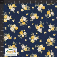 Sofie Rose- Blå med små gule roser