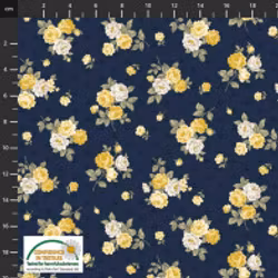 Sofie Rose- Blå med små gule roser