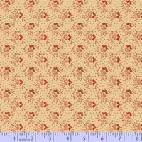 Bess Flower Garden-beige med røde blomster