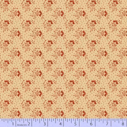 Bess Flower Garden-beige med røde blomster