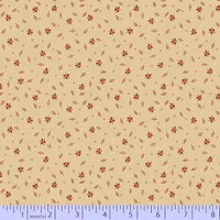 Bess Flower Garden- Beige med rød mønster