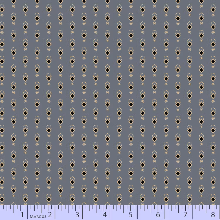 Bess Flower Garden- Blå med svart mønster