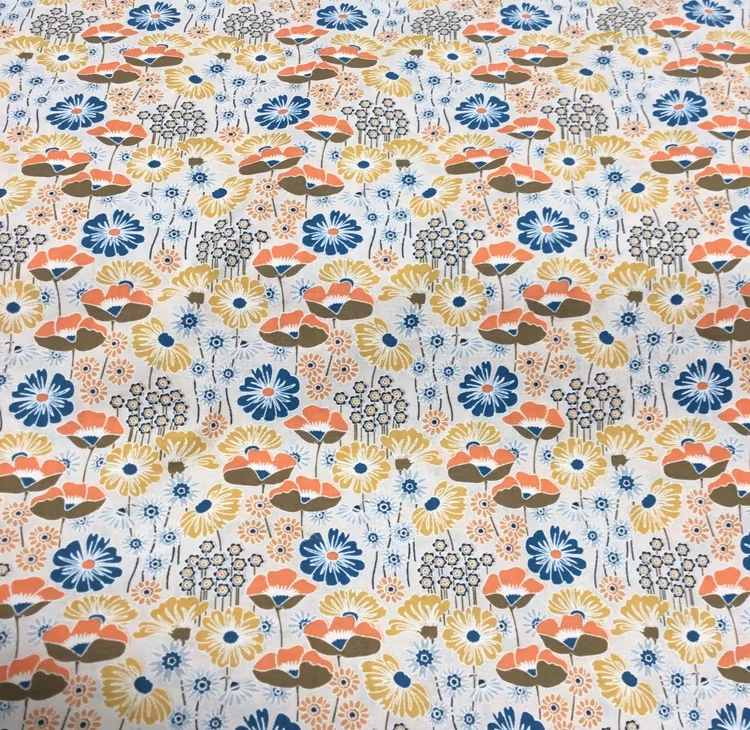 Cider-Gule og blå blomster