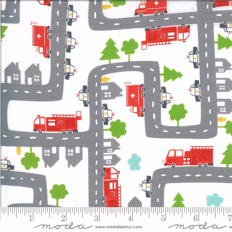 On the go -med røde brannbiler