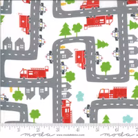 On the go -med røde brannbiler