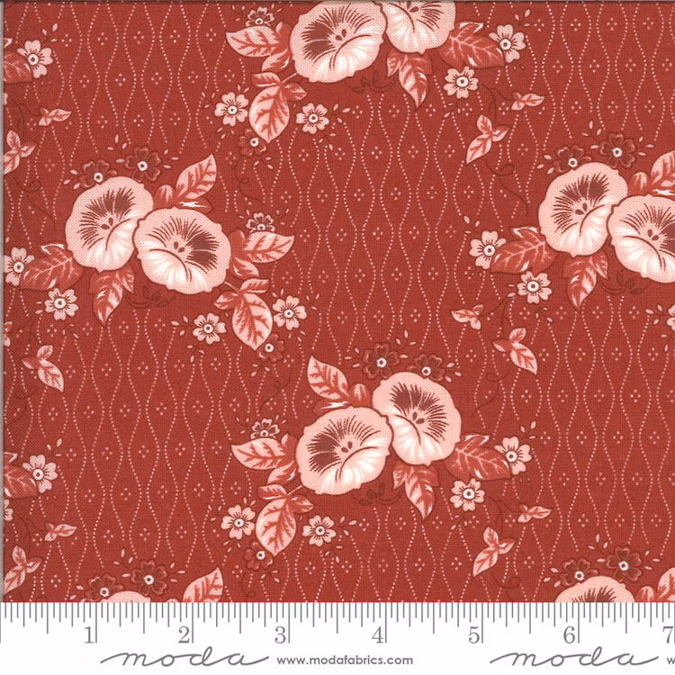 Roselyn Morning Glory Warm Red