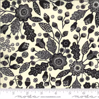 Maryland Linen-svarte blomster