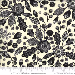 Maryland Linen-svarte blomster