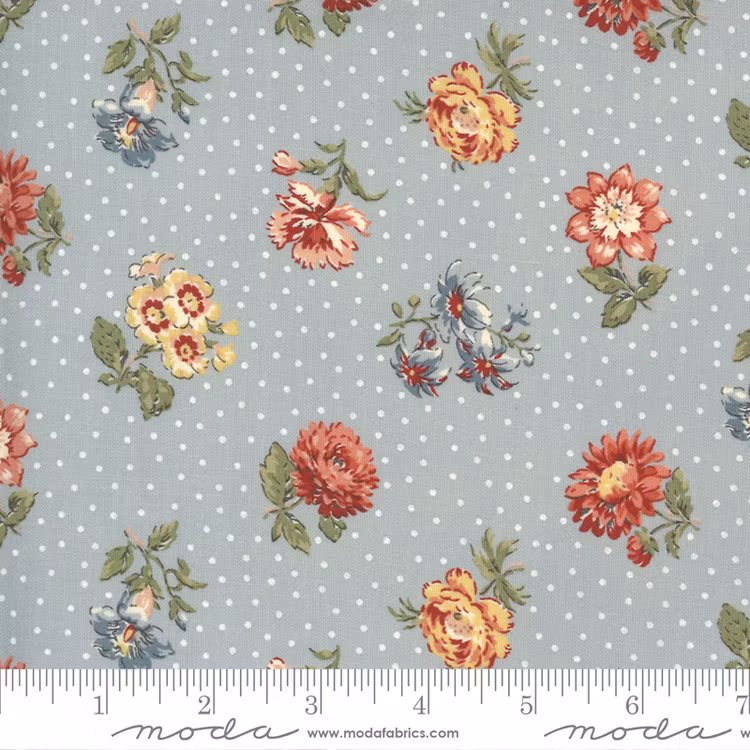 Jardin De Fleurs Ciel Blue-blå med hvite prikker