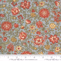 Jardin De Fleurs Ciel Blue-blå med røde/gule blomster