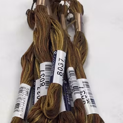 Farge 8037-Cosmo Seasons Variegated Embroidery Floss browns