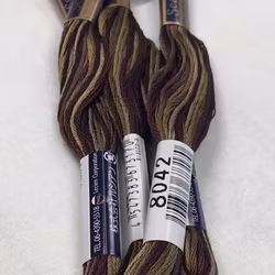 Farge 8042- Cosmo Seasons Variegated Embroidery Floss Dark Browns