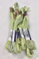 Farge 5013-Cosmo Seasons Variegated Embroidery Floss  light greens