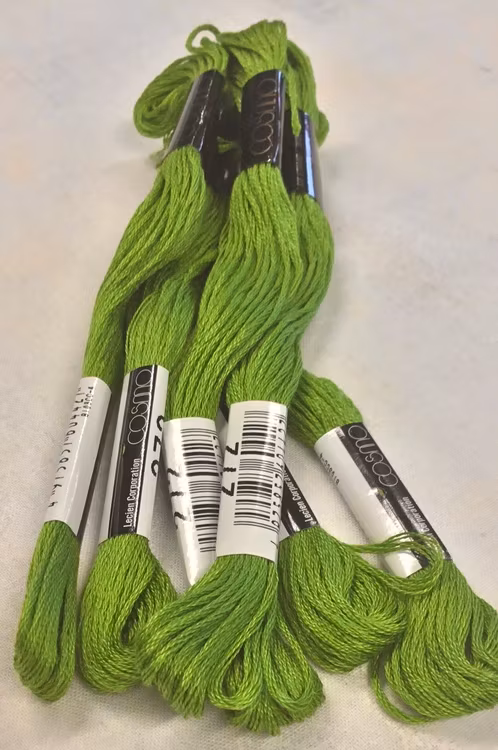 Farge 272-Cosmo Cotton Embroidery Floss 8m Skein Vivid Yellowish Green
