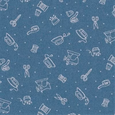 American Country 21-blå med hvite syutstyr