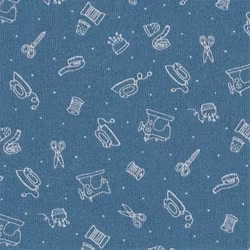 American Country 21-blå med hvite syutstyr