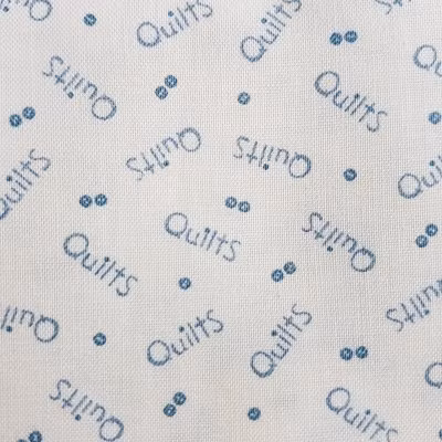 American Country 21-krem med blå skrift