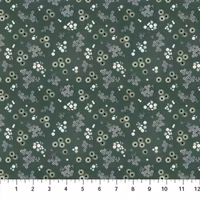 Honey Bloom-petrol grønn med blomster