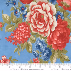 Belle Isle Sky-blå med store blomster