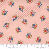 Belle Isle Pink-rosa med prikker og blomster