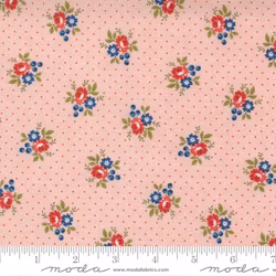 Belle Isle Pink-rosa med prikker og blomster