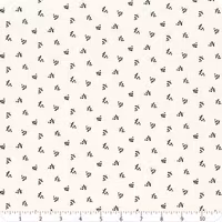 Repro Delighful Dozen-hvit med svarte små blomster