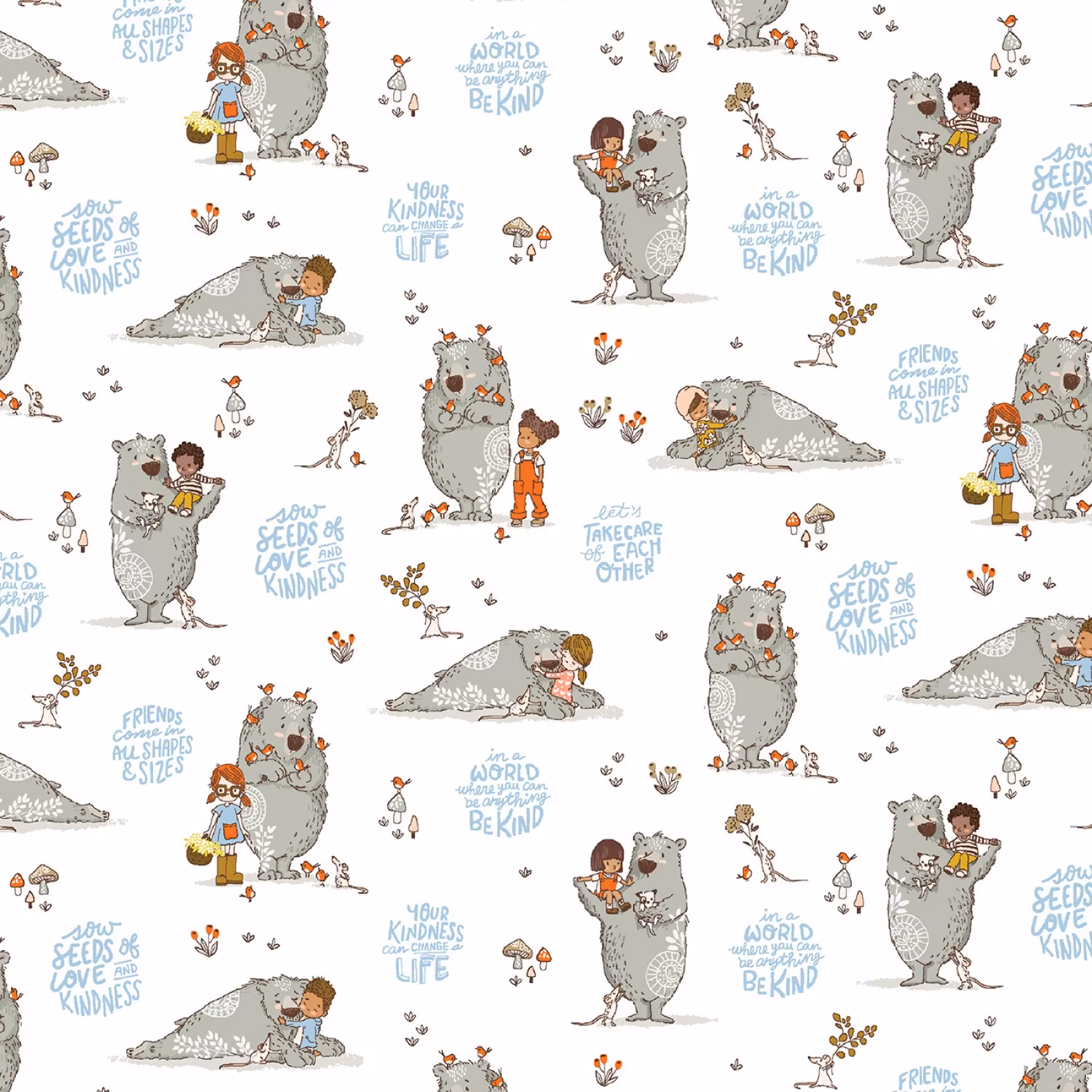 Sew Seeds of Love-lbarn med stor bjørn