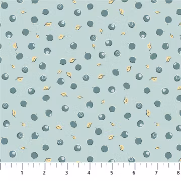 Festive Fauna-blå med blå bær