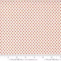 Flirt- hvit med røde hjerter