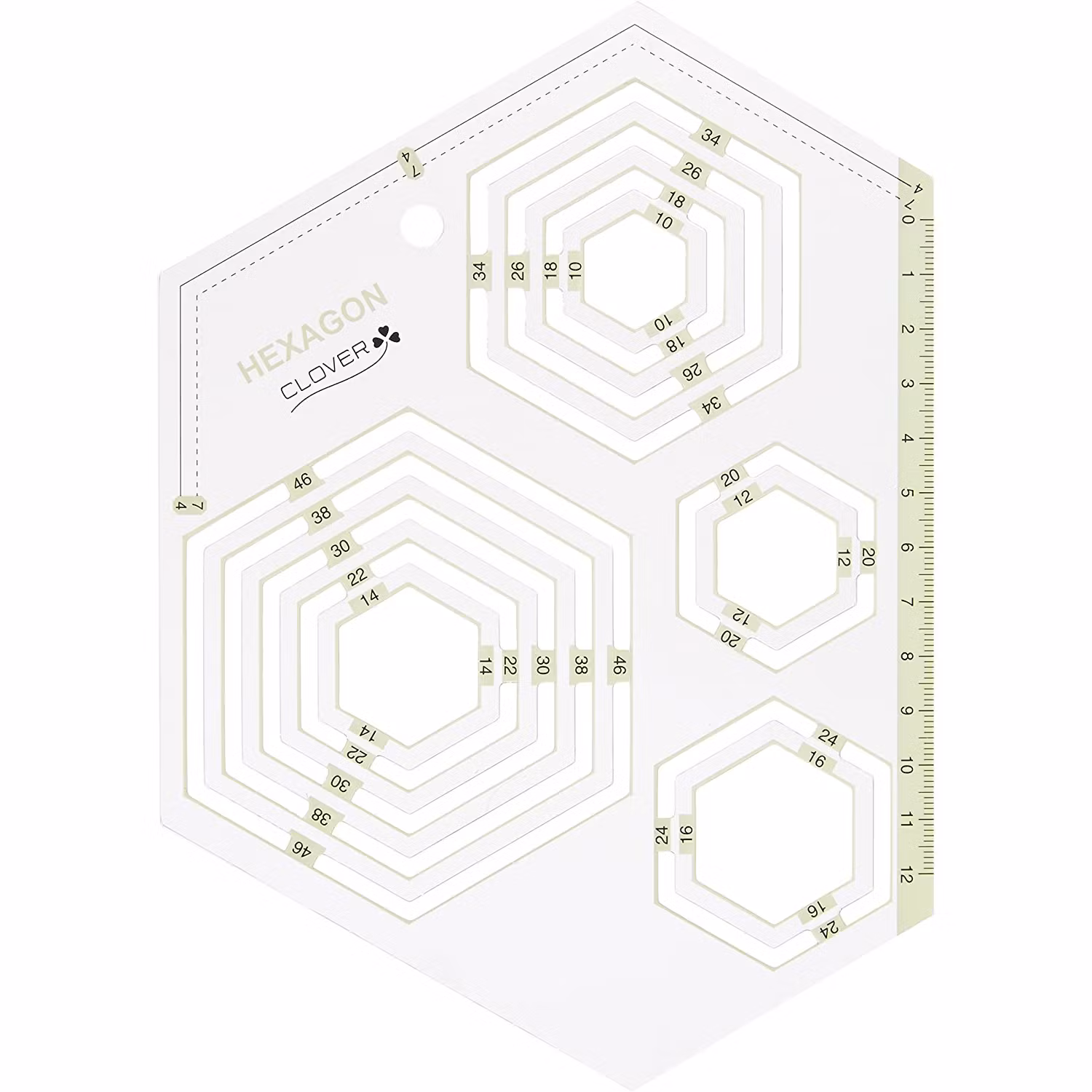 Quilting Piecing Template Hexagon
