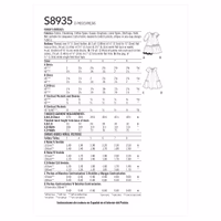 Simplicity S8935 Kjole med lommer og rynker i halsen til barn