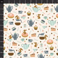 Harepus og teparty-hvit