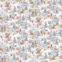 Bundle -up, hjort i vinterlandskap