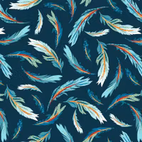 Zooming Chickens-blå fjær