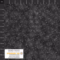 Frosty snowflake- svart med  sølvprikker