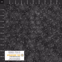 Frosty snowflake- svart med  sølvprikker