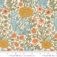 Morris Meadow-kremfarget med blomster