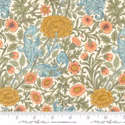 Morris Meadow-kremfarget med blomster