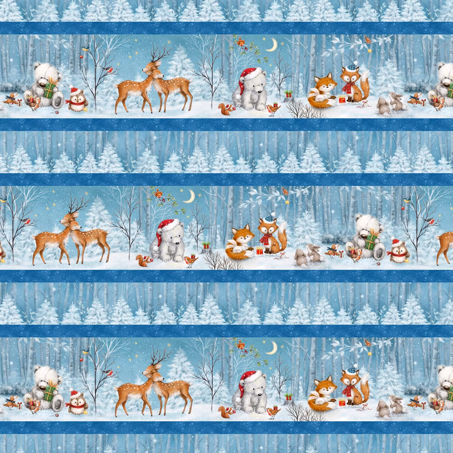 Woodland Gifts- striper med rever og isbjørn