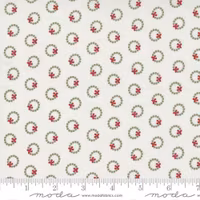 Christmas Eve-hvit med grønne kranser