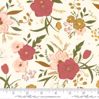 Evermore Lace-hvit med rosa og røde blomster