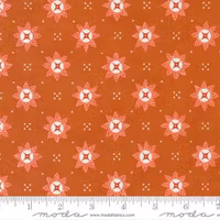 Sunrise Side Amber-rød med blomster