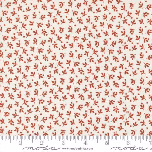 Sunrise Side Amber-hvit med røde blomster