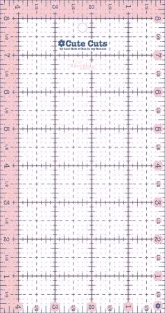 Cute cut rosa -rektangel linjal -4,5 x 8,5 inch inch