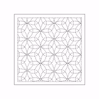 Sashiko sampler Traditional Design Hana-zashi  -hvit