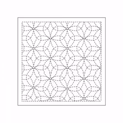 Sashiko sampler Traditional Design Hana-zashi  -hvit