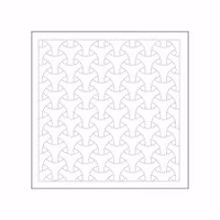 Sashiko sampler Traditional Design Maru-bishamon - Hvit