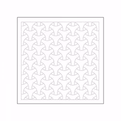 Sashiko sampler Traditional Design Maru-bishamon - Hvit